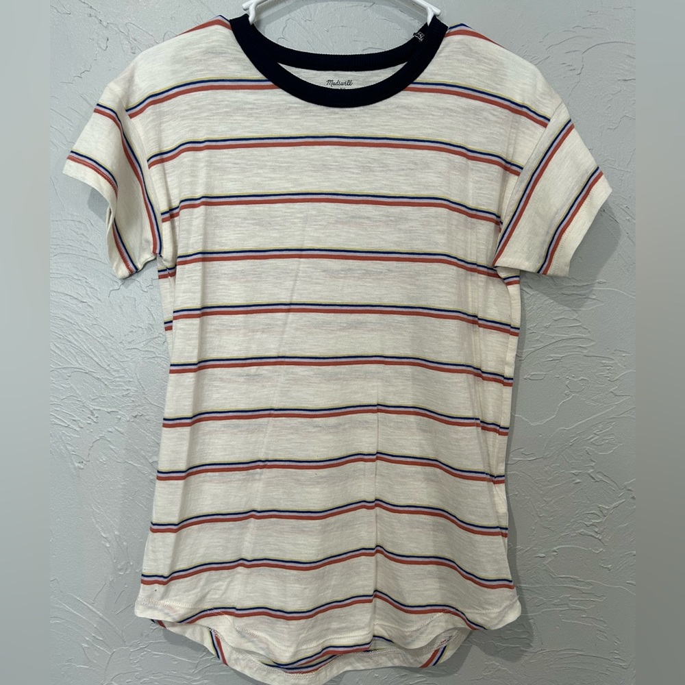 Madewell stripped tshirt. Xsmall, never worn.